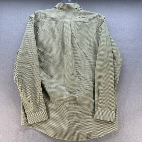 Eddie Bauer Shirt Men's Size Large Plaid Green Button Down Relaxed - Picture 8 of 11